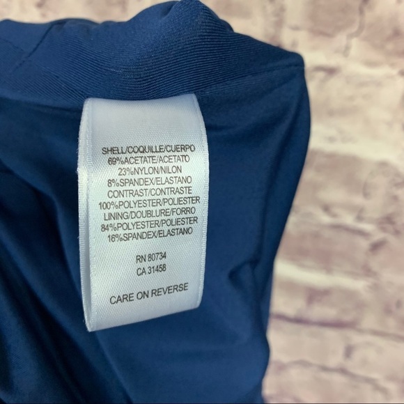 BCBGMAXAZRIA Blue Sequin Embellished Cut Out Neck Sleeveless Mini Dress - Picture 13 of 14